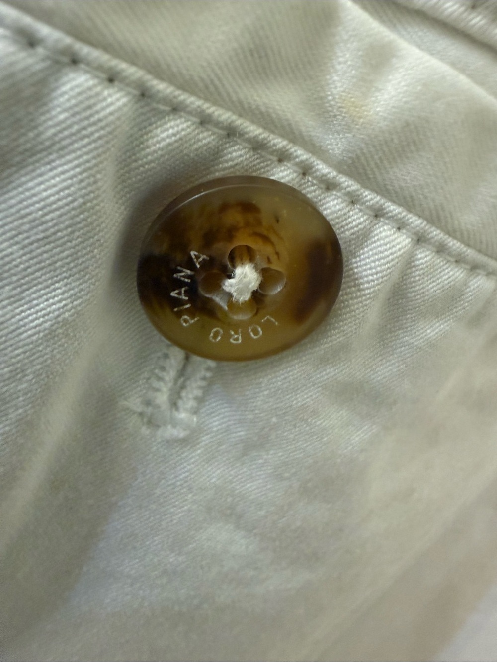 Loro Piana Cream Cotton Chinos - Picture 4 of 5
